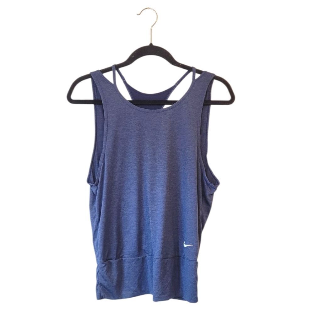 Nike Dri-Fit Women's Navy Blue Double Strap Tank Top Size M